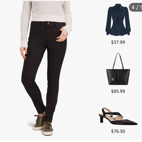 prAna Women's Oday Jean, Black Out, 6 Tall - Picture 6 of 7